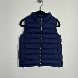 Primark Puffer Vest Dark Blue Full Zip Side Pockets 24-36 Mos